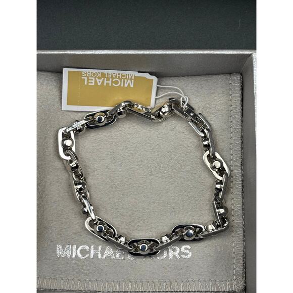 Michael Kors MKJ835700040 Premium Astor Link Womens Silver Plated Bracelet NIBWT - Picture 4 of 17